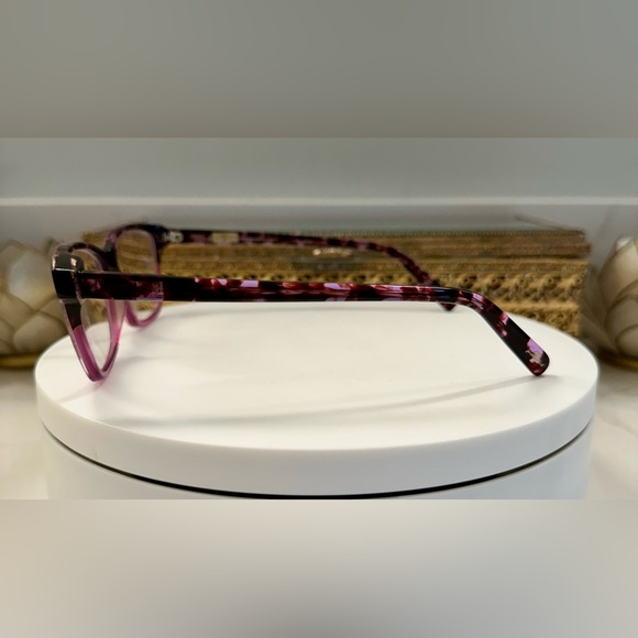 7 For All Mankind - Magenta Tortoiseshell-Patterned Rx Eyeglass Frames - EUC - Picture 8 of 17